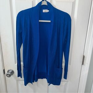 Cielo open cardigan with pockets in cobalt blue- excellent condition